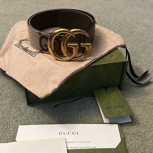 Authentic Gucci Marmont logo wide belt